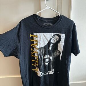 Aaliyah Black Vintage Graphic Tee